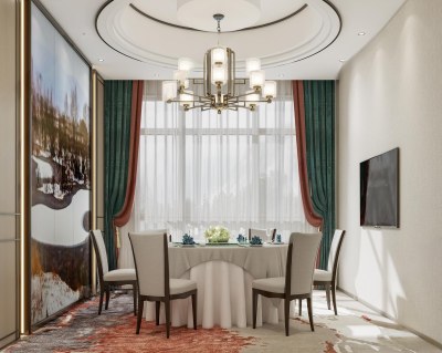 新中式包厢3D模型下载